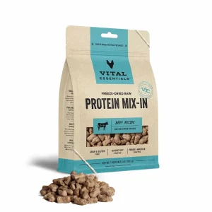 Vital Essentials Freeze-Dried Raw Beef Protein Mix-in Meal Topper for Dogs, 6 oz