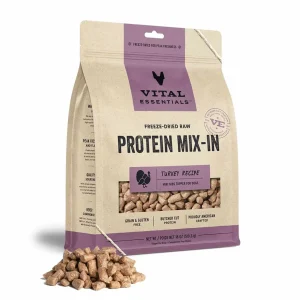 Vital Essentials Freeze-Dried Raw Turkey Protein Mix-in Meal Topper for Dogs