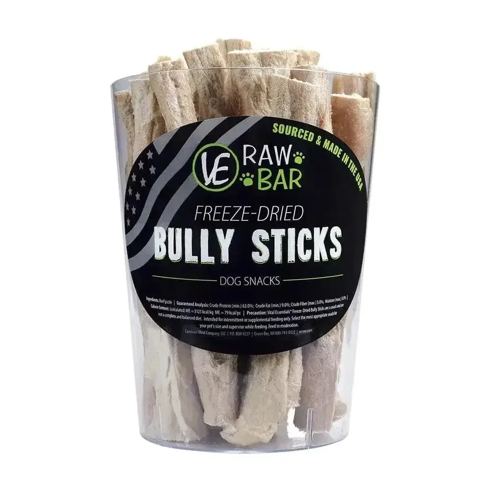 Vital Essentials® Raw Bar Freeze-Dried Bully Sticks Dog Treats 35 Piece/Bag