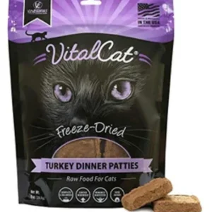 Vital Essentials Turkey Dinner Patties Freeze-Dried Cat Food - 8 Oz