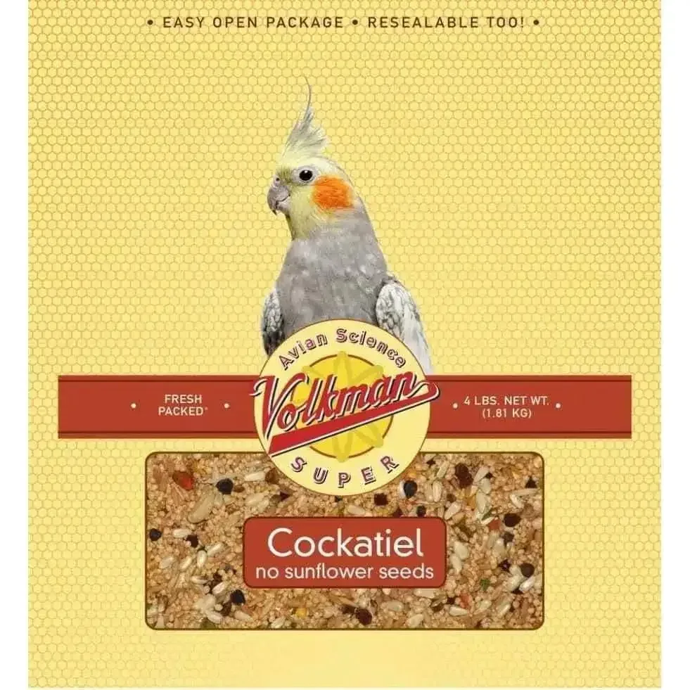 Volkman Seed Company Avian Science Super Cockatiel Food Without Sunflower Seed