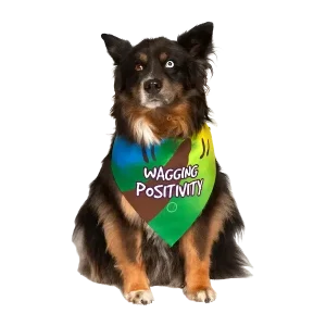 Wagging Positivity Dog Bandana by Dog Fashion Living
