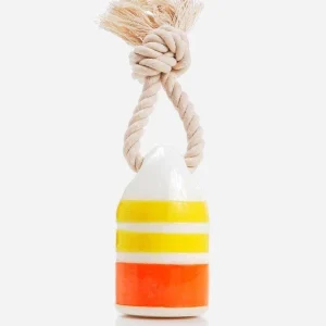 WAGGO | Floats My Boat Buoy Dog Toy in Yellow and Orange