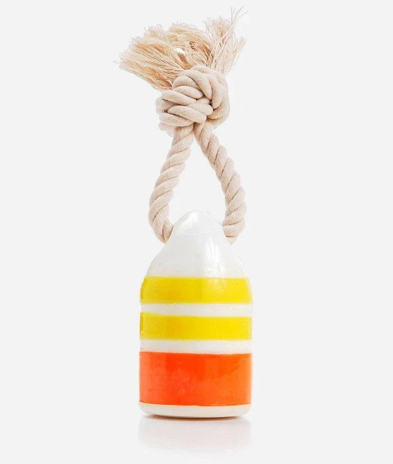 WAGGO | Floats My Boat Buoy Dog Toy in Yellow and Orange