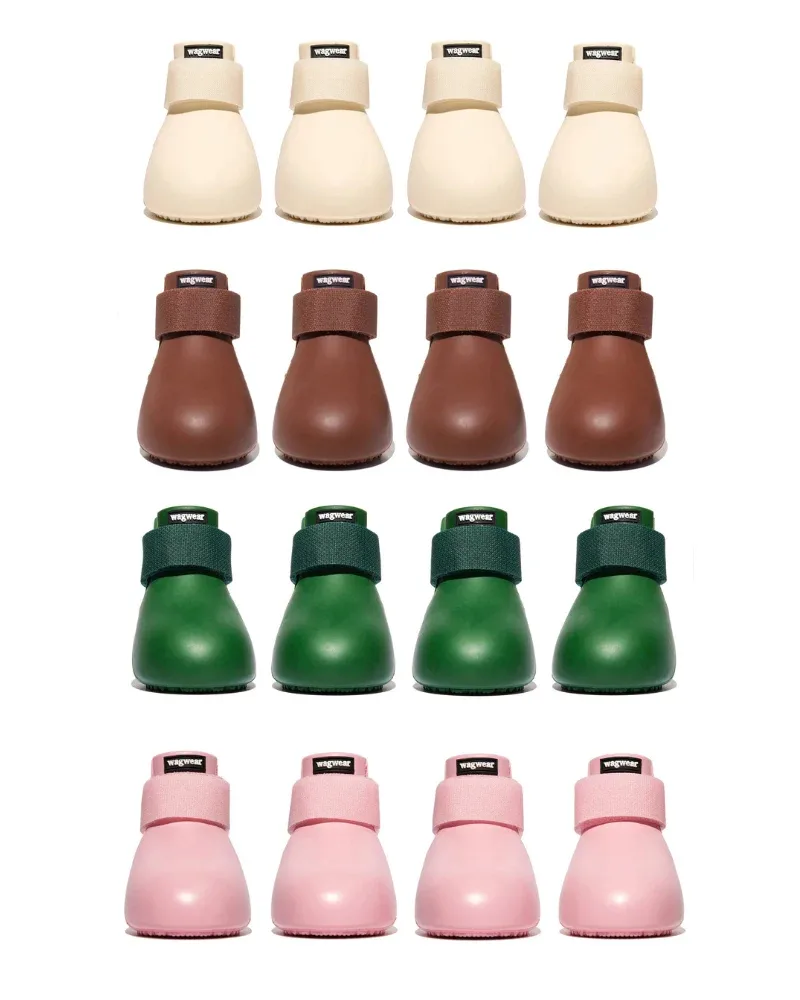 WagWellies Waterproof Dog Boots (in Green, Yellow, Pink, or Bone) - Image 2