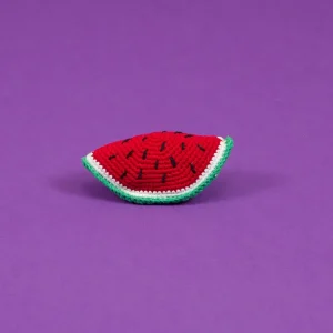 WARE OF THE DOG | Hand Crochet Watermelon Toy