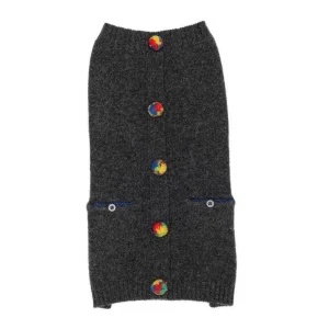 WARE OF THE DOG | Pom Pom Cardigan in Grey