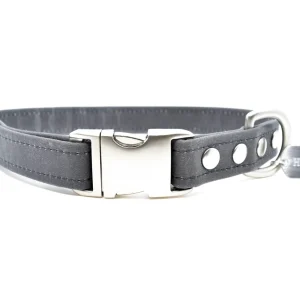 Waxed Canvas Collar in Charcoal (FINAL SALE)