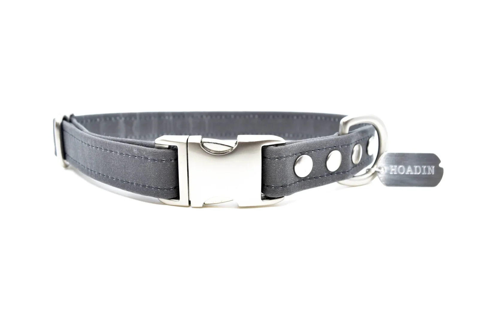 Waxed Canvas Collar in Charcoal (FINAL SALE)