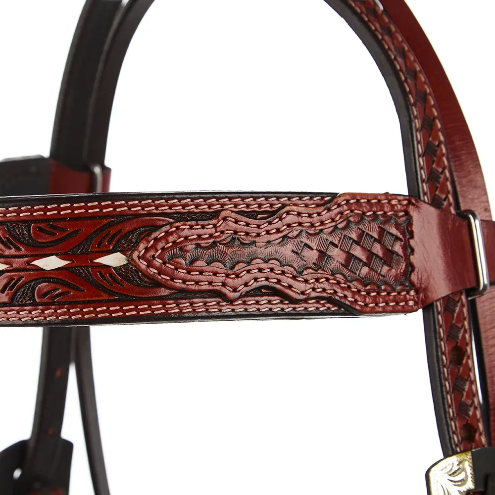 WD Tack Buckstitch Ranger Browband Headstall - Image 2