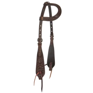 WD Tack Chocolate Floral Single Ear Headstall