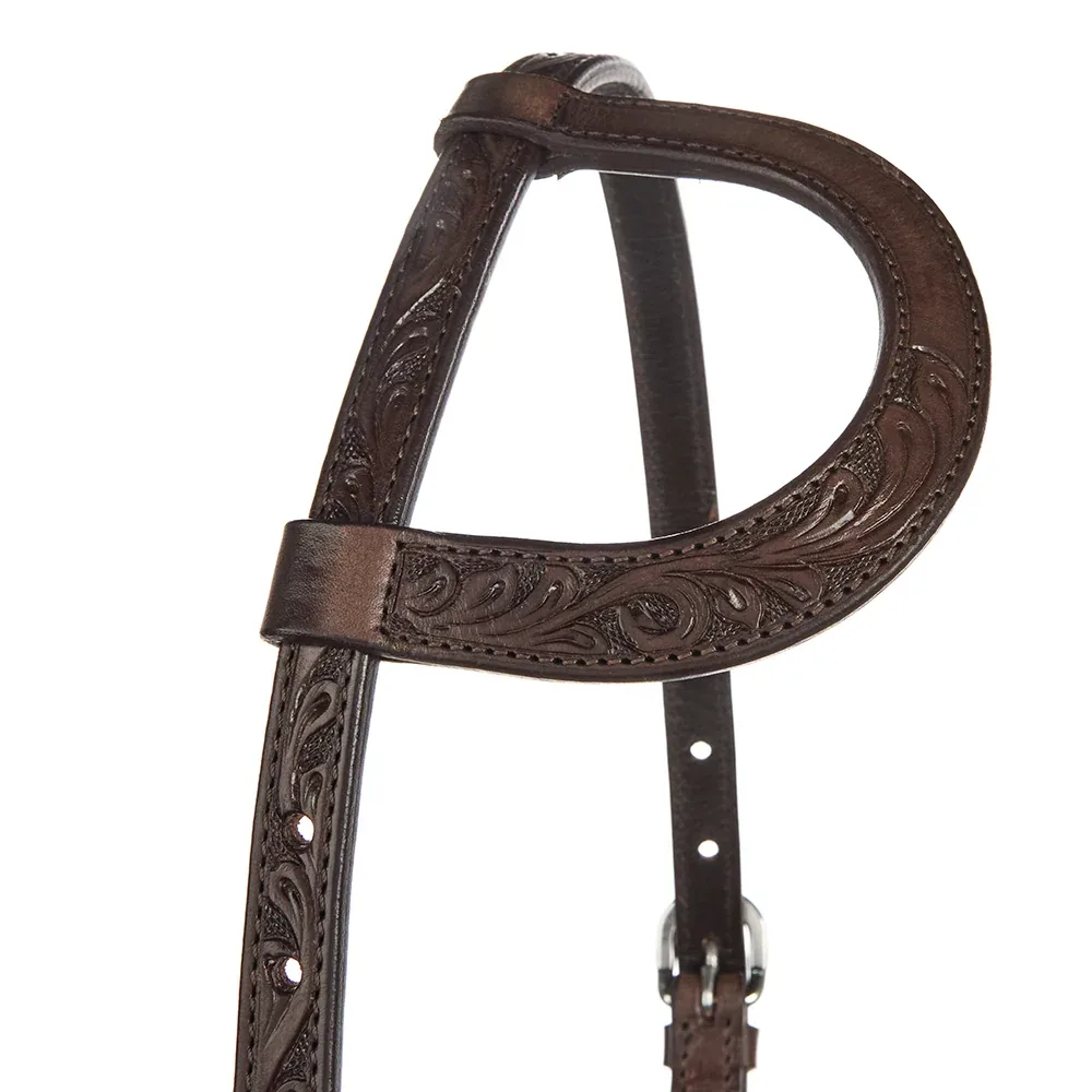 WD Tack Chocolate Floral Single Ear Headstall - Image 2