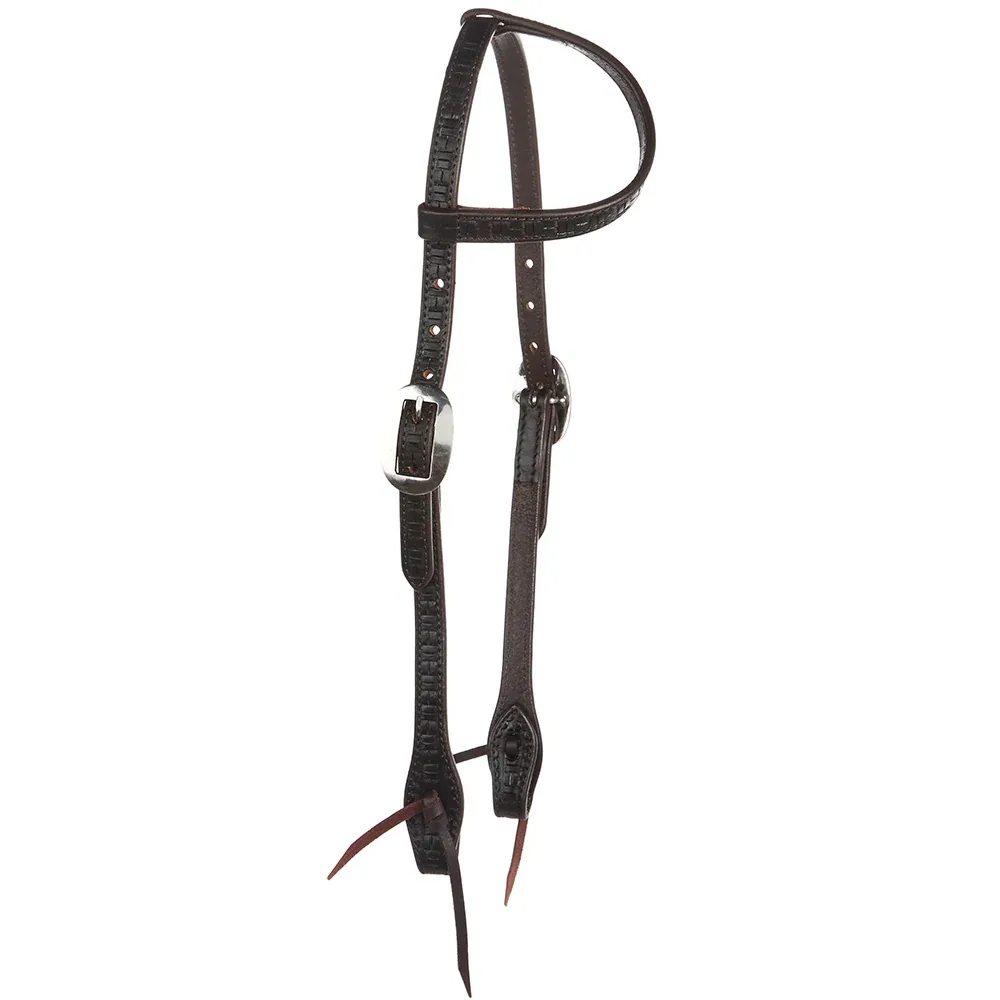 WD Tack Heavy Oil Brick Tooling 5/8 inch Single Ear Headstall