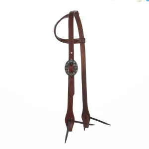 WD Tack Heavy Oil Harness Leather Card Suite Single Buckle Single Ear Headstall