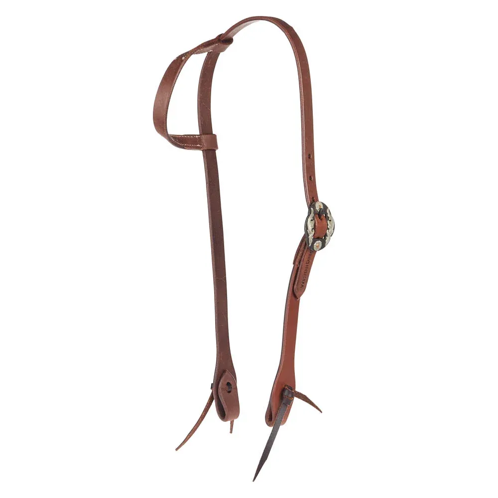 WD Tack Heavy Oil Harness Leather Double Flower Buckle Single Ear Headstall