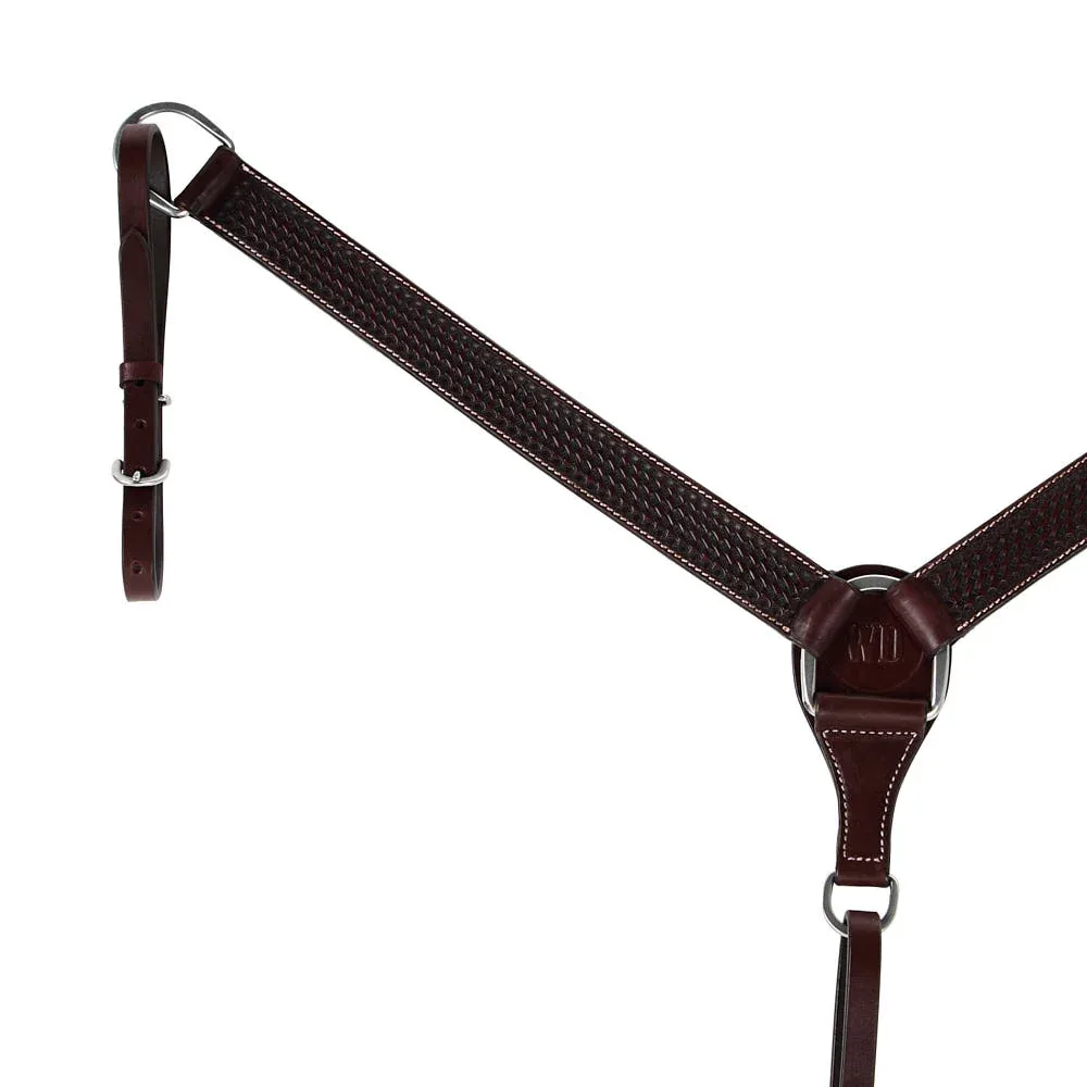 Wd Tack Heavy Oiled Basket Tooled 1.5in Straight Breast Collar - Image 2