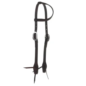 WD Tack Heavy Oiled Rope Tooled 5/8in Single Ear Headstall