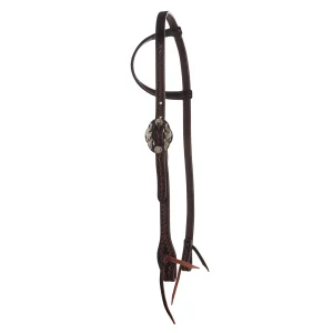 WD Tack Heavy Oiled Rope Tooling Double Flower Buckle Single Ear Headstall