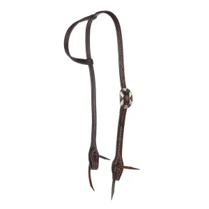 WD Tack Heavy Oiled Rope Tooling Oval Silver Bar Buckle Single Ear Headstall