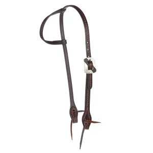 WD Tack Heavy Oiled Rope Tooling Silver Bar Double Buckle 5/8 inch Single Ear Headstall