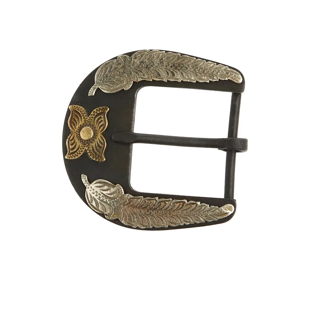 WD Tack Leaf Black Iron Belt Buckle and Keeper - Image 2