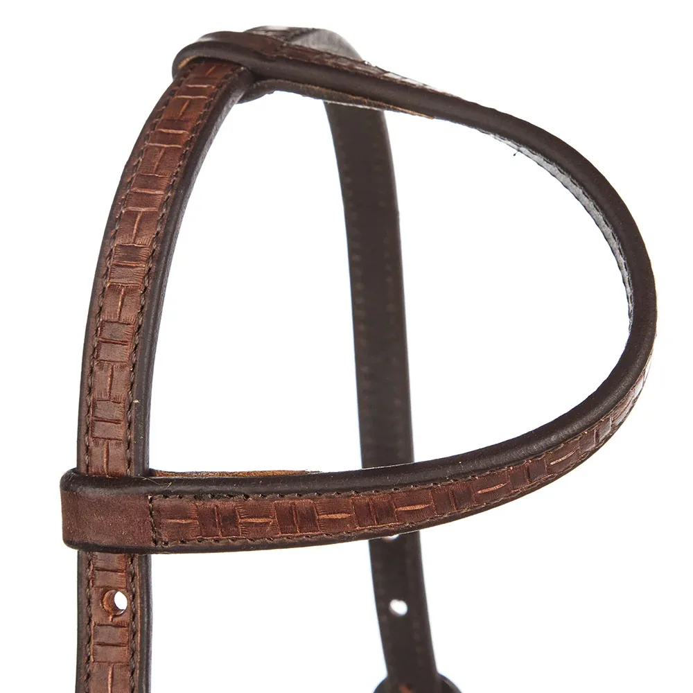 WD Tack Medium Oil Brick Tooling 5/8 inch Single Ear Headstall - Image 2