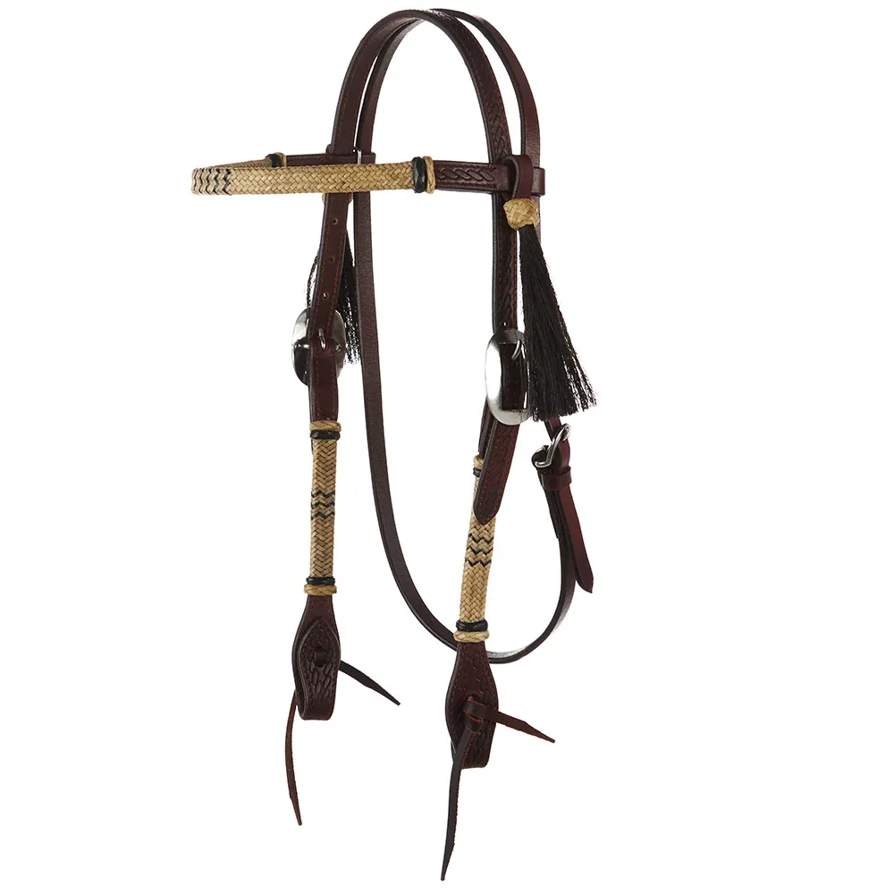 WD Tack Natural Rawhide Browband Headstall