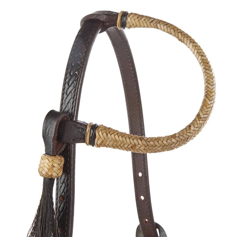 WD Tack Natural Rawhide Single Ear Headstall - Image 2