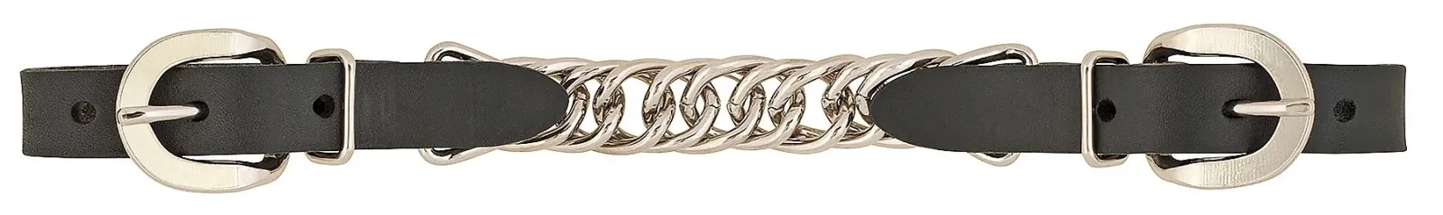 Weaver Flat Link Chain Curb Strap 4.5 Black