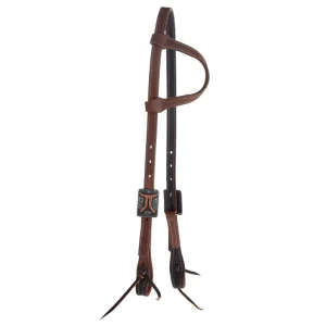Weaver Leather Smarty Synergy 5/8 Single Ear Headstall with Silver Smarty Buckles
