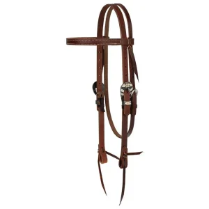 Weaver Leather STS 3/4in Browband Headstall with Floral Buckle