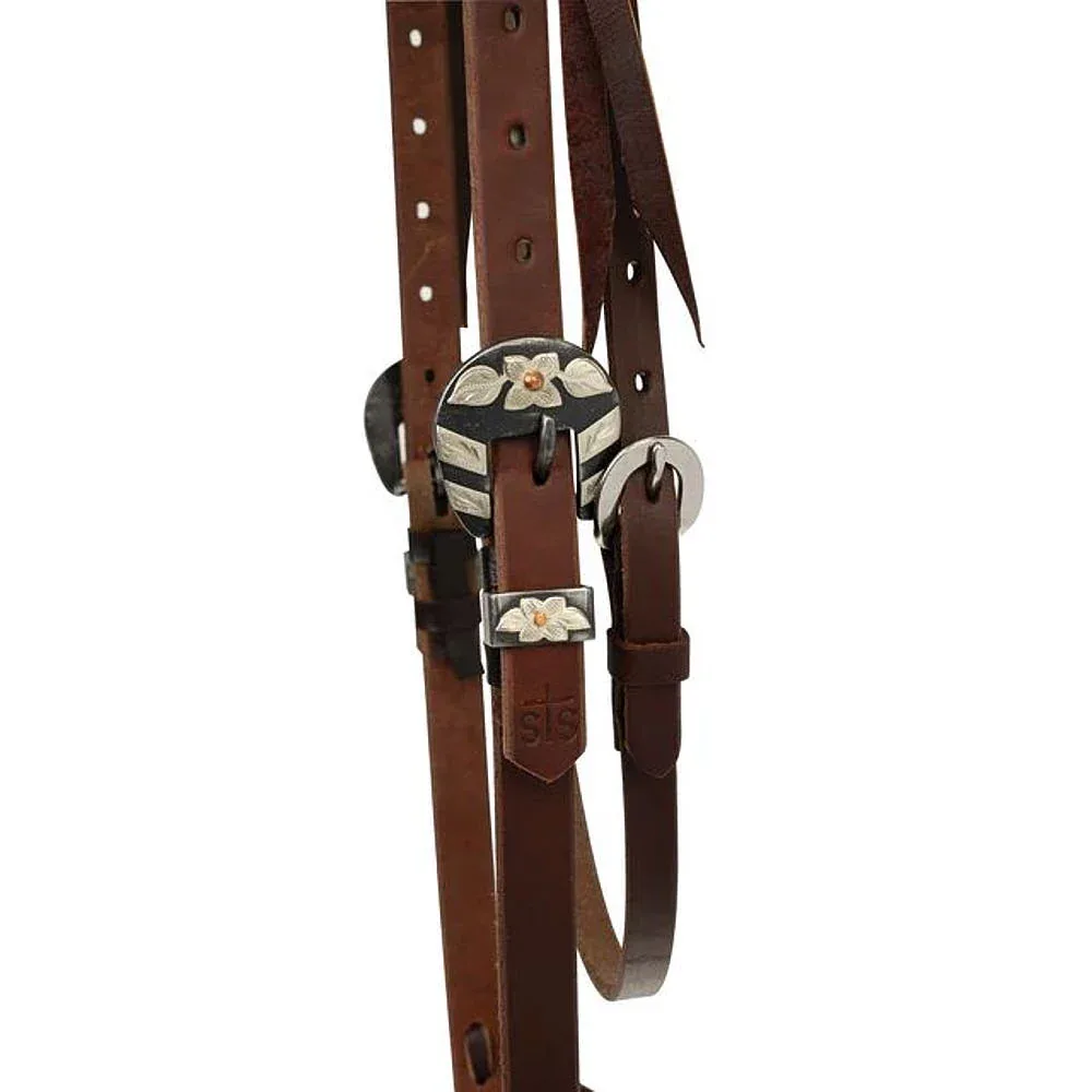 Weaver Leather STS 3/4in Browband Headstall with Floral Buckle - Image 2