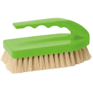 Weaver Livestock Leather Tampico Pig Brush with Handle Lime