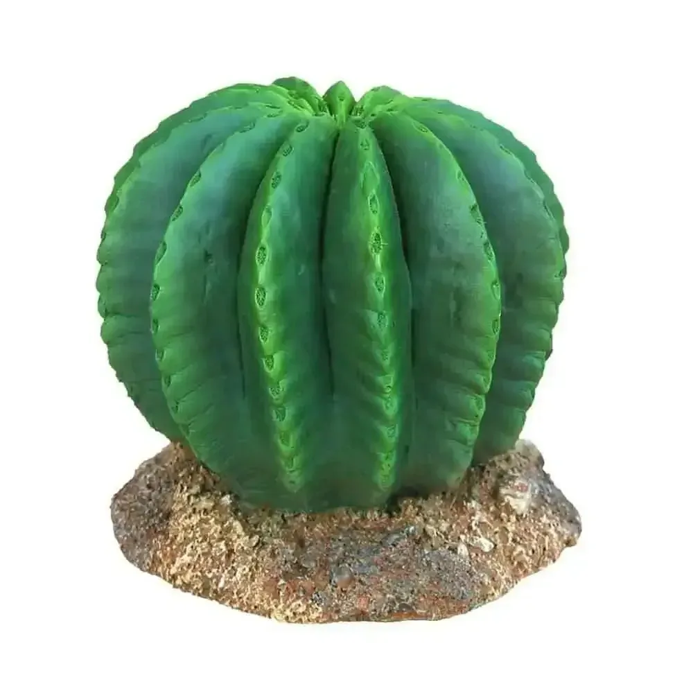 Weco Products Wecorama Badlands Golden Barrel Cactus Terrarium Ornament Golden Barrel Cactus Brown,