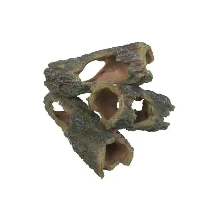 Weco Products Wecorama Sleepy Hollows Mossy Log Pile Terrarium Ornament Mossy Log Pile Brown, Green