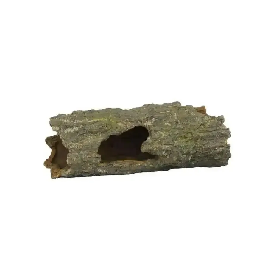 Weco Products Wecorama Sleepy Hollows Mossy Log Terrarium Ornament with Hollow Mossy Hollow Log
