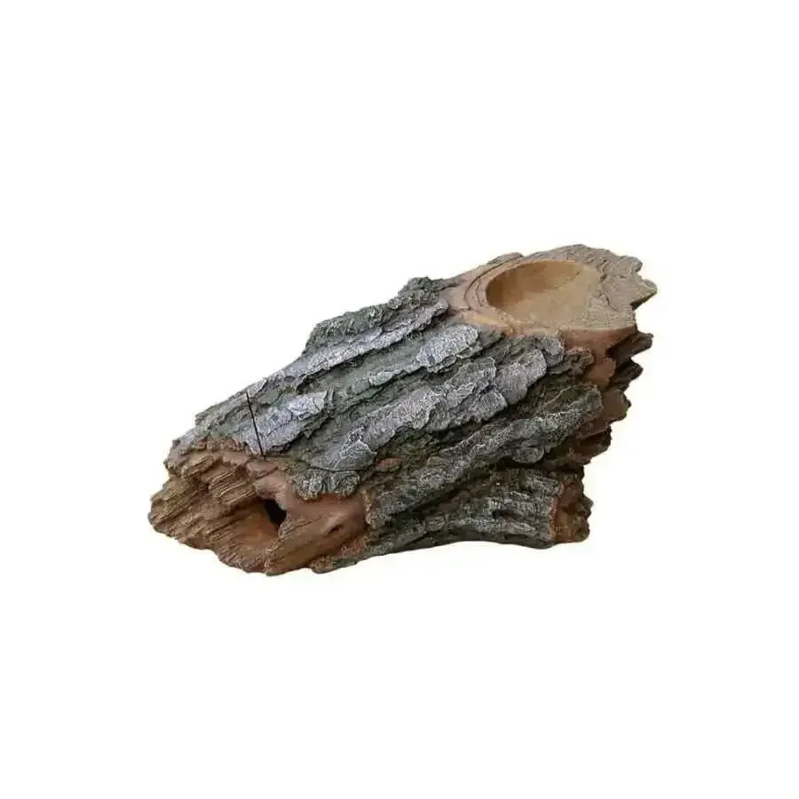 Weco Products Wecorama Sleepy Hollows Silver Pine Lodge Den Terrarium Ornament Lodge Den Brown,