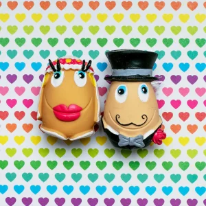 Wedding Season Latex Squeaky Dog Toy Set <>