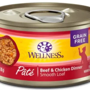 Wellness Complete Health Grain Free Beef & Chicken Pate Wet Cat Food-3oz-24 Pack