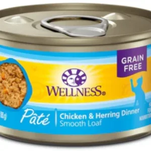 Wellness Complete Health Grain Free Chicken & Herring Pate Wet Cat Food-3oz-24Pc