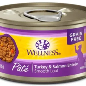 Wellness Complete Health Grain Free Turkey & Salmon Pate Wet Cat Food-3oz-24Pack