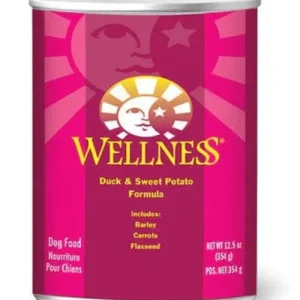 Wellness Complete Health Natural Duck and Sweet Potato Wet Dog Food-12.5oz-12Pck
