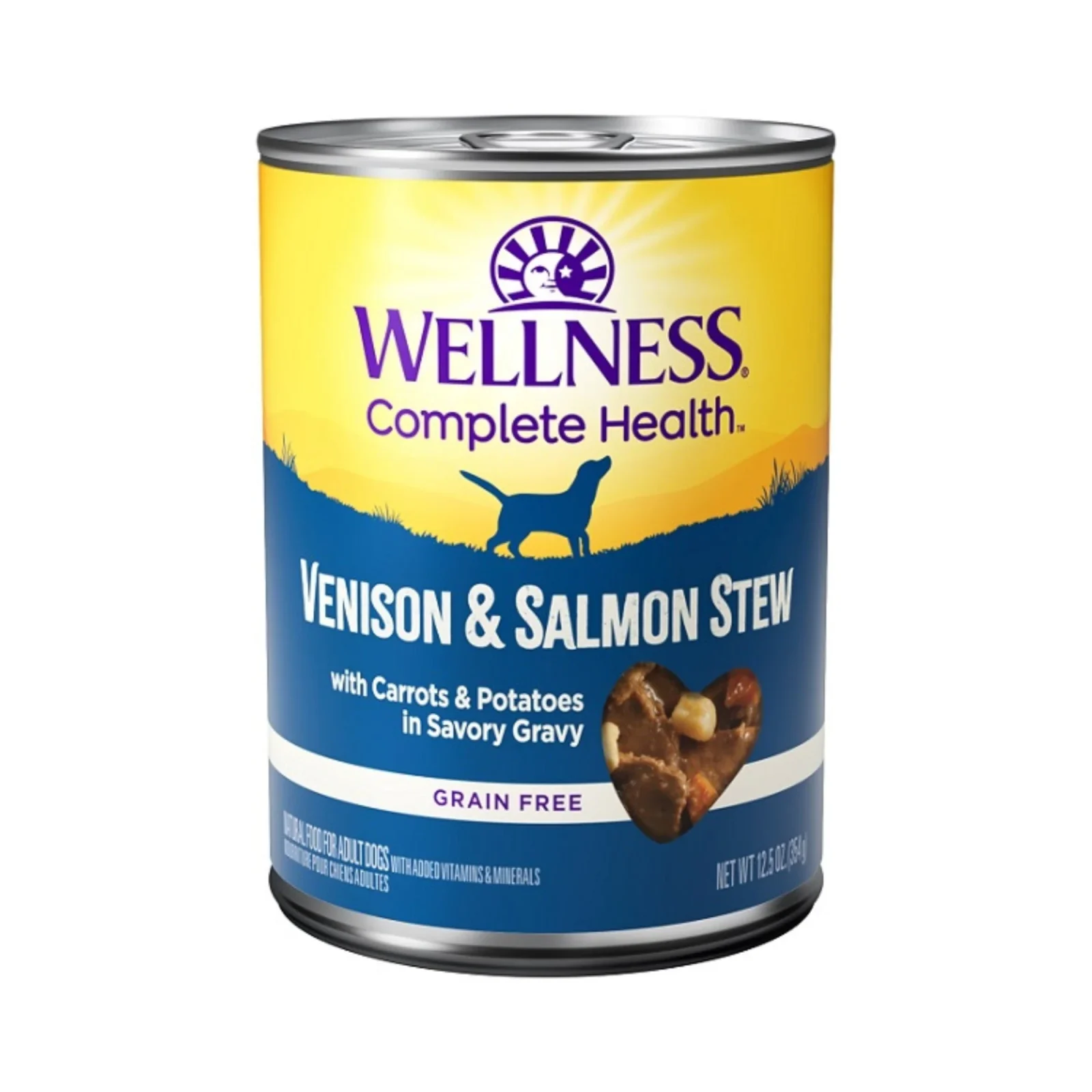 Wellness Complete Health Stew, Venison Salmon Potato & Carrot, 12.5 oz, Case of 12