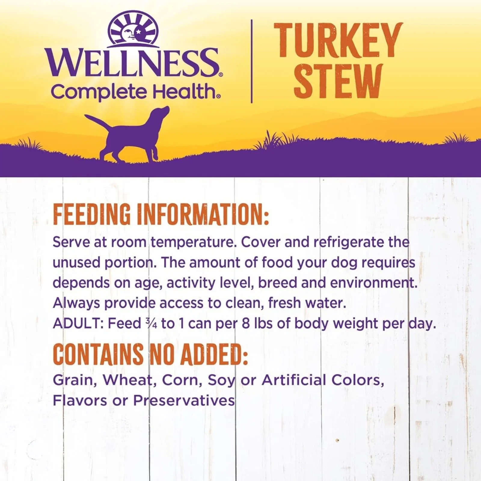 Wellness Dog Complete Health Stew Turkey Barley Carrot 12.5oz. (Case of 12) - Image 2