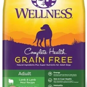 Wellness Grain-Free Complete Health Adult Lamb Meal Recipe Dry Dog Food 24lb Bag