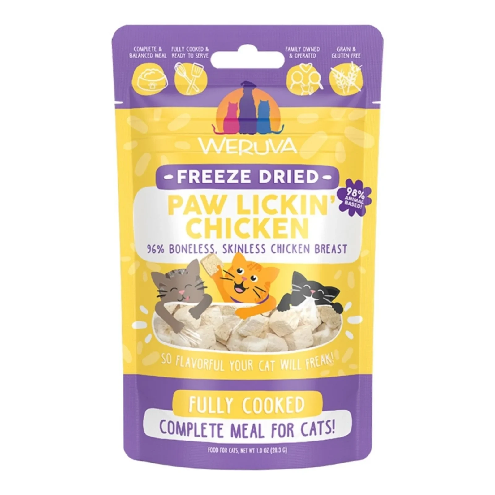 Weruva Cat Freeze-Dried Paw Lickin' Chicken, 1 oz