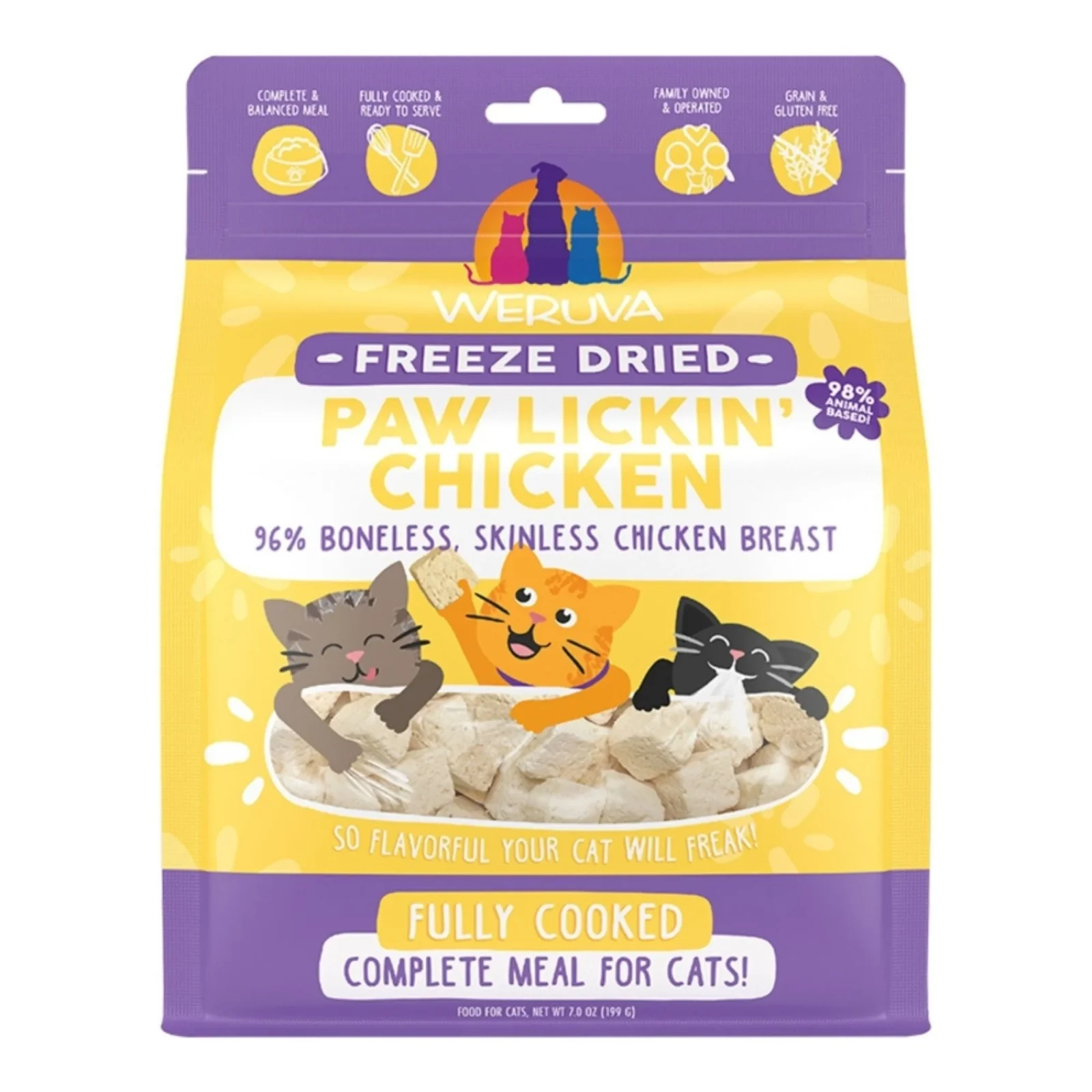 Weruva Cat Freeze-Dried Paw Lickin' Chicken, 7 oz