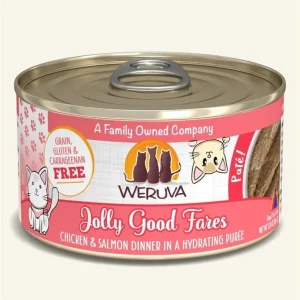 Weruva Cat Pate Jolly Good Fares Chicken and Salmon Dinner 3oz. (Case of 8)