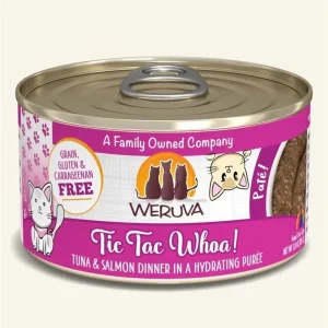 Weruva Cat Pate Tic Tac Whoa! Tuna and Salmon Dinner 3oz. (Case of 12)