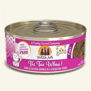 Weruva Cat Pate Tic Tac Whoa! Tuna and Salmon Dinner 5.5oz. (Case of 8)